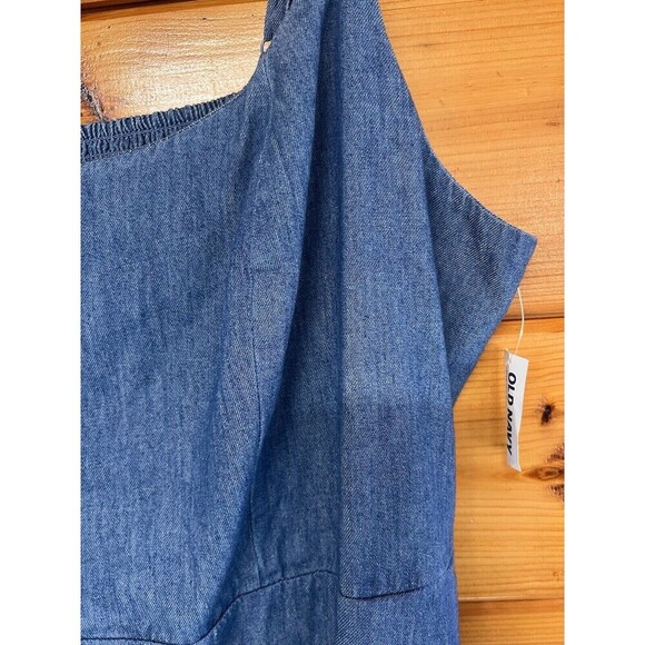 NWT 3XL Old Navy Womens Tie-Strap Denim Dainty Mini Cami Shift Dress in Blue - Picture 4 of 6